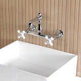 English Country Two-Handle 2-Hole Wall Mount Bathroom Faucet