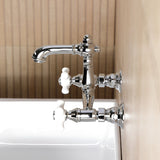 English Country Two-Handle 2-Hole Wall Mount Bathroom Faucet