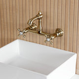 English Country Two-Handle 2-Hole Wall Mount Bathroom Faucet