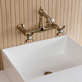 Essex Two-Handle 2-Hole Wall Mount Bathroom Faucet