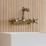 Essex Two-Handle 2-Hole Wall Mount Bathroom Faucet