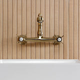 Essex Two-Handle 2-Hole Wall Mount Bathroom Faucet