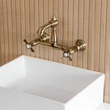 Essex Two-Handle 2-Hole Wall Mount Bathroom Faucet