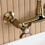 Essex Two-Handle 2-Hole Wall Mount Bathroom Faucet