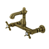 Essex Two-Handle 2-Hole Wall Mount Bathroom Faucet