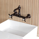 Essex Two-Handle 2-Hole Wall Mount Bathroom Faucet