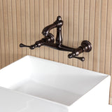 English Country Two-Handle 2-Hole Wall Mount Bathroom Faucet