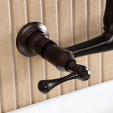 English Country Two-Handle 2-Hole Wall Mount Bathroom Faucet