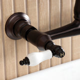 English Country Two-Handle 2-Hole Wall Mount Bathroom Faucet