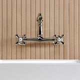 English Country Two-Handle 2-Hole Wall Mount Bathroom Faucet