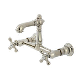 English Country Two-Handle 2-Hole Wall Mount Bathroom Faucet