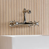 Essex Two-Handle 2-Hole Wall Mount Bathroom Faucet