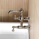 English Country Two-Handle 2-Hole Wall Mount Bathroom Faucet