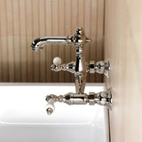 English Country Two-Handle 2-Hole Wall Mount Bathroom Faucet