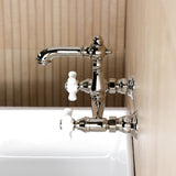 English Country Two-Handle 2-Hole Wall Mount Bathroom Faucet