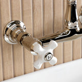 English Country Two-Handle 2-Hole Wall Mount Bathroom Faucet