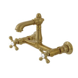 English Country Two-Handle 2-Hole Wall Mount Bathroom Faucet