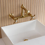 Essex Two-Handle 2-Hole Wall Mount Bathroom Faucet