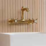 Essex Two-Handle 2-Hole Wall Mount Bathroom Faucet