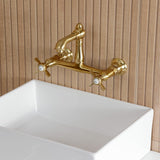 Essex Two-Handle 2-Hole Wall Mount Bathroom Faucet