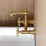 Essex Two-Handle 2-Hole Wall Mount Bathroom Faucet