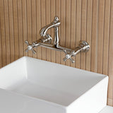 English Country Two-Handle 2-Hole Wall Mount Bathroom Faucet