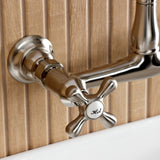 English Country Two-Handle 2-Hole Wall Mount Bathroom Faucet