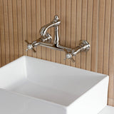 Essex Two-Handle 2-Hole Wall Mount Bathroom Faucet