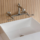 English Country Two-Handle 2-Hole Wall Mount Bathroom Faucet