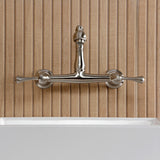 English Country Two-Handle 2-Hole Wall Mount Bathroom Faucet