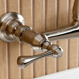 English Country Two-Handle 2-Hole Wall Mount Bathroom Faucet