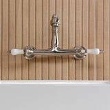 English Country Two-Handle 2-Hole Wall Mount Bathroom Faucet