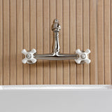 English Country Two-Handle 2-Hole Wall Mount Bathroom Faucet