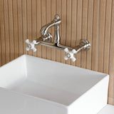 English Country Two-Handle 2-Hole Wall Mount Bathroom Faucet