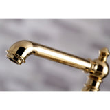 Duchess Two-Handle 4-Hole Deck Mount Bridge Kitchen Faucet with Brass Side Sprayer