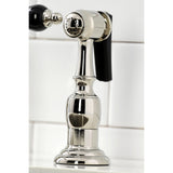 Duchess Two-Handle 4-Hole Deck Mount Bridge Kitchen Faucet with Brass Side Sprayer