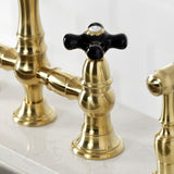 Duchess Two-Handle 4-Hole Deck Mount Bridge Kitchen Faucet with Brass Side Sprayer