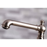 Duchess Two-Handle 4-Hole Deck Mount Bridge Kitchen Faucet with Brass Side Sprayer