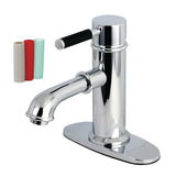 Kaiser One-Handle 1-Hole Bathroom Faucet with Deck Plate and Brass Pop-Up Drain