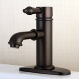 Paris One-Handle 1-Hole Bathroom Faucet with Deck Plate and Brass Pop-Up Drain