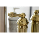 American Classic One-Handle 1-Hole Bathroom Faucet with Deck Plate and Brass Pop-Up Drain