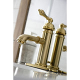 American Classic One-Handle 1-Hole Bathroom Faucet with Deck Plate and Brass Pop-Up Drain