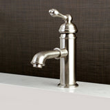 American Classic One-Handle 1-Hole Bathroom Faucet with Deck Plate and Brass Pop-Up Drain