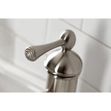 Paris One-Handle 1-Hole Bathroom Faucet with Deck Plate and Brass Pop-Up Drain