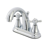 Essex Double-Handle 3-Hole Deck Mount 4-Inch Centerset Bathroom Faucet with Brass Pop-Up