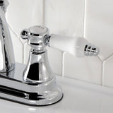 Bel-Air Double-Handle 3-Hole Deck Mount 4-Inch Centerset Bathroom Faucet with Brass Pop-Up