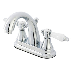 Bel-Air Two-Handle 3-Hole Deck Mount 4" Centerset Bathroom Faucet with Brass Pop-Up