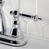 Templeton Double-Handle 3-Hole Deck Mount 4-Inch Centerset Bathroom Faucet with Brass Pop-Up