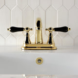 Duchess Double-Handle 3-Hole Deck Mount 4-Inch Centerset Bathroom Faucet with Brass Pop-Up