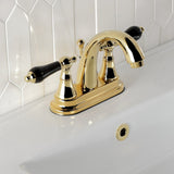 Duchess Double-Handle 3-Hole Deck Mount 4-Inch Centerset Bathroom Faucet with Brass Pop-Up